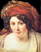 Anne-Louis Girodet-Trioson Head of Young Woman Wearing a Turban Spain oil painting artist